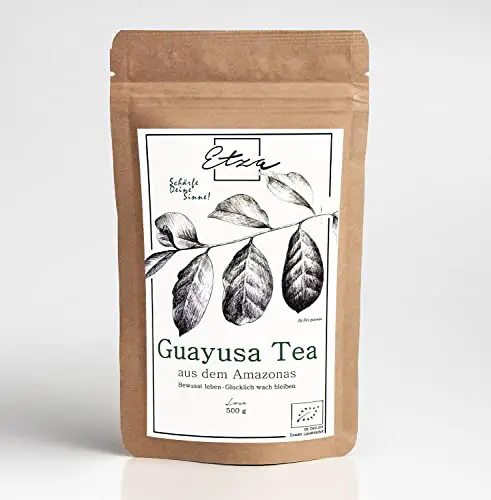 Bio Guayusa Tee aus dem Amazonas, lose (500g) | für 200 Tassen | Energy Tea | Vollgepackt mit Koffein und Antioxidantien | Perfekte Kaffeealternative