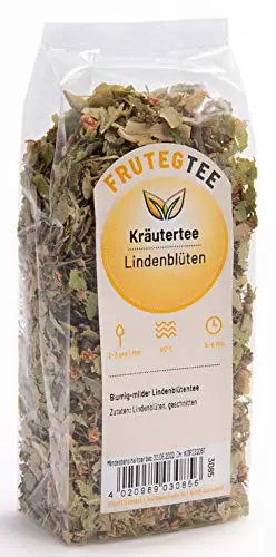 FRUTEG Lindenblüten-Tee lose 1000 g I natürlicher Tee aus den Blüten der Linde I geschätzt für seine wohltuende & wärmende Wirkung I Kräutertee koffeinfrei I Lindenblüten geschnitten 1 kg