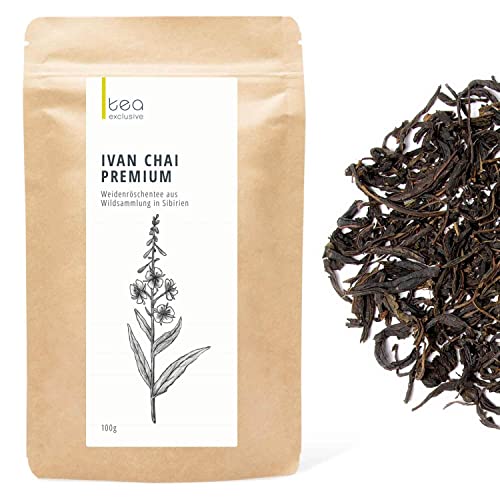 Ivan Chai Premium, Weidenröschen Tee aus Wildsammlung in Naturschutzgebiet, fermentiert, 100g Beutel - tea exclusive