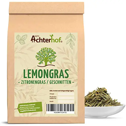 Zitronengras 500g | Zitronengras getrocknet und geschnitten | ideal zur Verwendung in der Zubereitung von Tee | feiner zitronenartiger Geschmack | vom Achterhof
