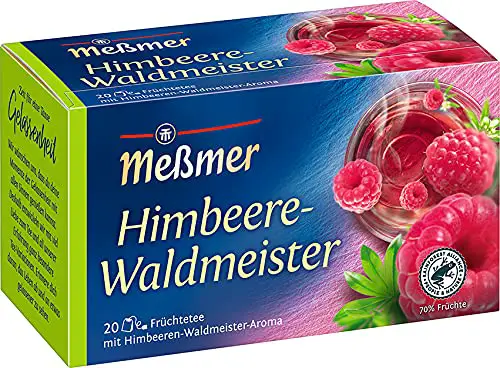 Meßmer Himbeere-Waldmeister | 20 Teebeutel | Vegan | Glutenfrei | Laktosefrei